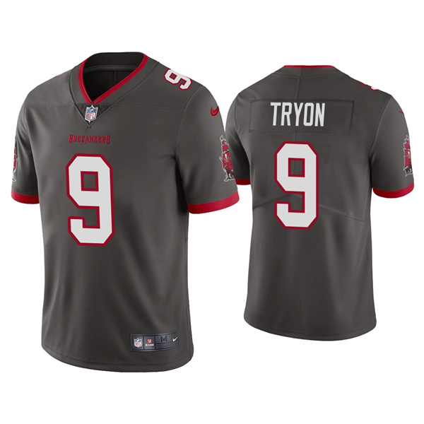 Men's Tampa Bay Buccaneers #9 Joe Tryon 2021 Draft Grey NFL Vapor Untouchable Limited Stitched Jersey Men's Tampa Bay Buccaneers #9 Joe Tryon 2021 Draft Grey NFL Vapor Untouchable Limited Stitched Jersey
